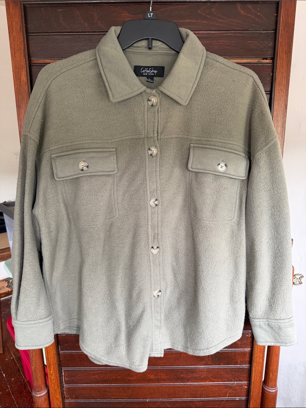CoffeeShop Sweatshirt Shirt Jacket